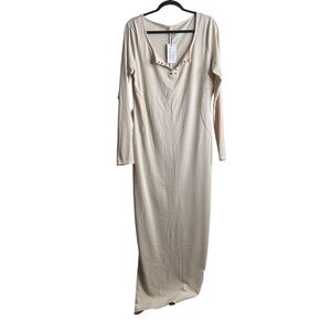 Elegant Cream Maxi Dress